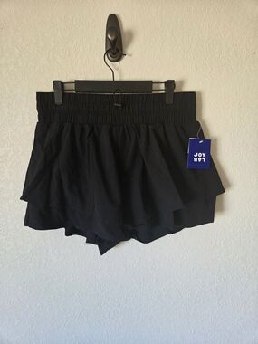 JoyLab Black Layered Ruffle Skort